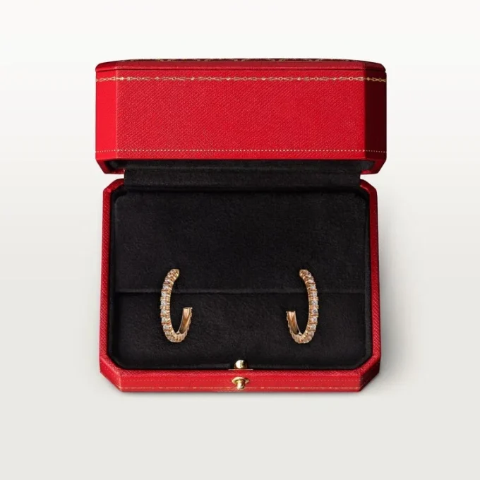 Brincos Etincelle De Cartier – Ouro rosa, diamantes – Cartier