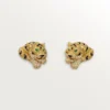 Brincos Faune Et Flore De Cartier, diamantes amarelos, laranja e castanhos, pavé
