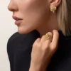 Brincos Faune Et Flore De Cartier, diamantes amarelos, laranja e castanhos, pavé