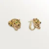 Brincos Faune Et Flore De Cartier, diamantes amarelos, laranja e castanhos, pavé