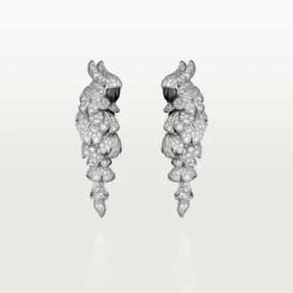 Brincos Faune Et Flore De Cartier, pavé