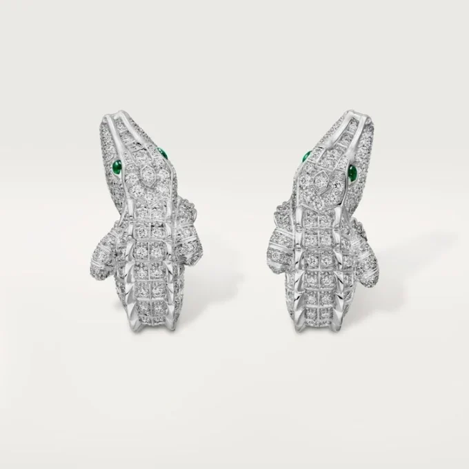 Brincos Faune Et Flore De Cartier, pavé