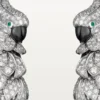 Brincos Faune Et Flore De Cartier, pavé