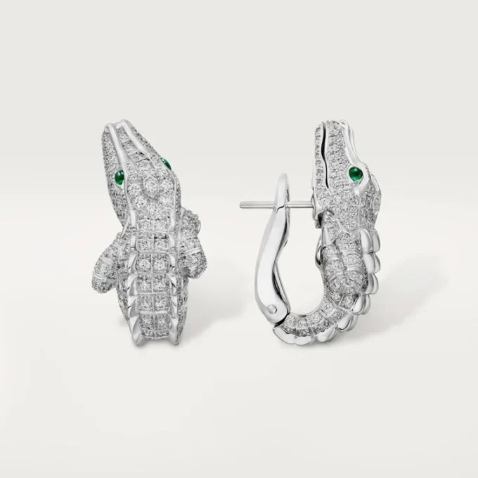 Brincos Faune Et Flore De Cartier, pavé