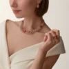 Brincos Geometrie & Contrastes, Coral, Pavé