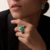 Brincos Geometrie & Contrastes, Crisoprase, Pavé