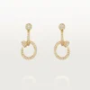 Brincos Juste Un Clou, duplos, com pavé