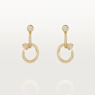 Brincos Juste Un Clou, duplos, com pavé