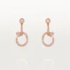 Brincos Juste Un Clou, duplos, com pavé