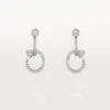 Brincos Juste Un Clou, duplos, com pavé