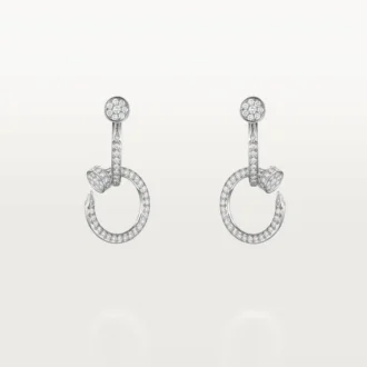 Brincos Juste Un Clou, duplos, com pavé