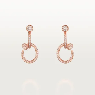 Brincos Juste Un Clou, duplos, com pavé