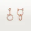 Brincos Juste Un Clou, duplos, com pavé