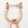 Brincos Juste Un Clou, duplos, com pavé