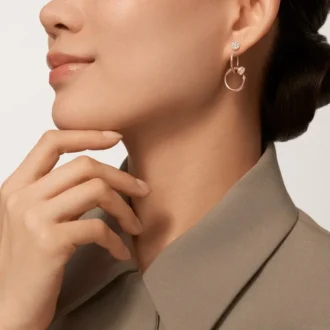 Brincos Juste Un Clou, Duplos, Diamantes