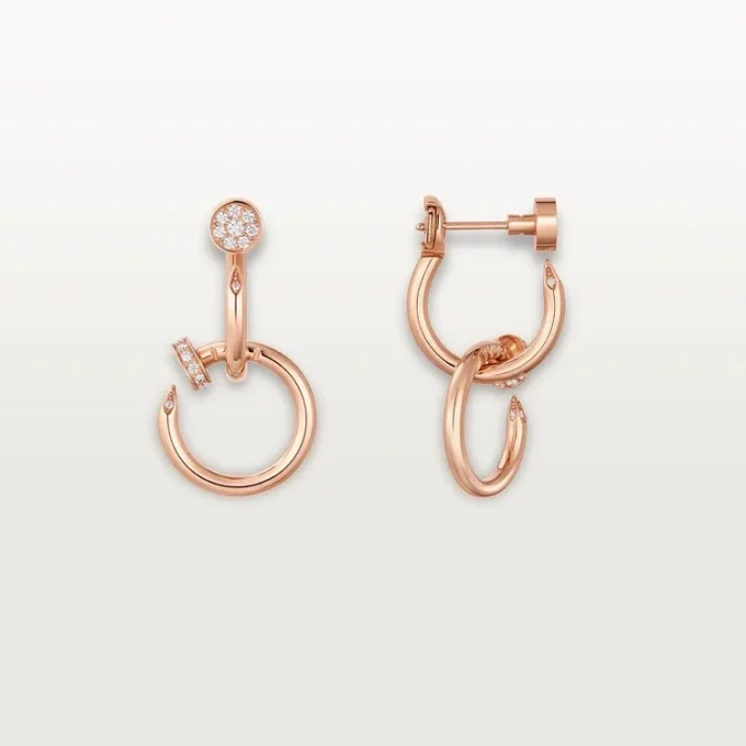 Brincos Juste Un Clou, Duplos, Diamantes