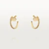 Brincos Juste Un Clou – Ouro amarelo, diamantes – Cartier