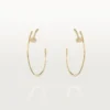 Brincos Juste Un Clou – Ouro amarelo, diamantes – Cartier