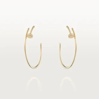 Brincos Juste Un Clou – Ouro amarelo, diamantes – Cartier