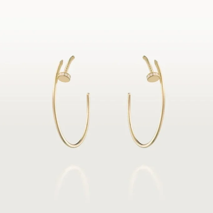 Brincos Juste Un Clou – Ouro amarelo, diamantes – Cartier