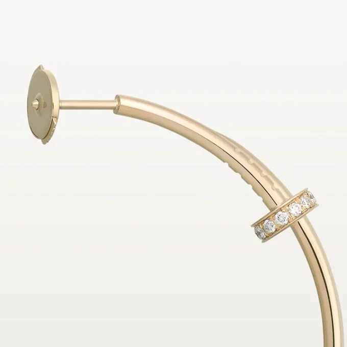 Brincos Juste Un Clou – Ouro amarelo, diamantes – Cartier