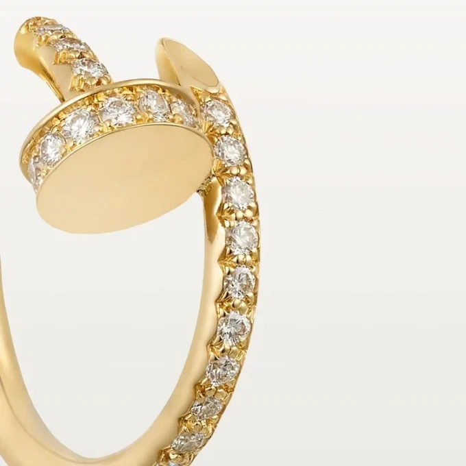 Brincos Juste Un Clou – Ouro amarelo, diamantes – Cartier