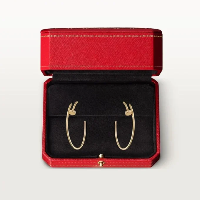 Brincos Juste Un Clou – Ouro amarelo, diamantes – Cartier