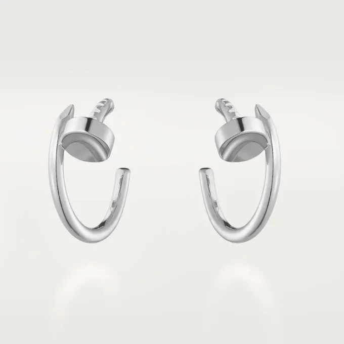 Brincos Juste Un Clou – Ouro Branco – Cartier