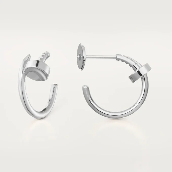 Brincos Juste Un Clou – Ouro Branco – Cartier