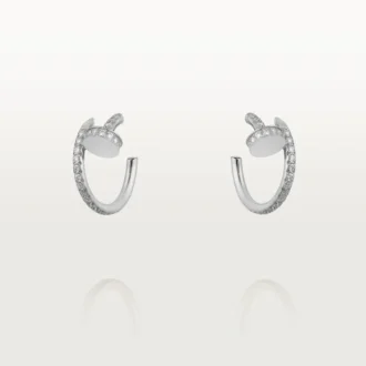 Brincos Juste Un Clou – Ouro Branco, Diamantes – Cartier