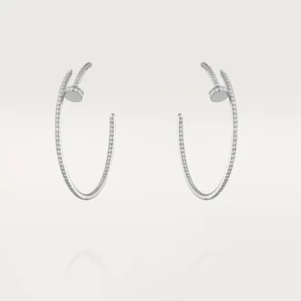 Brincos Juste Un Clou – Ouro Branco, Diamantes – Cartier