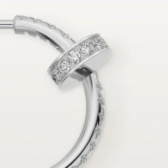 Brincos Juste Un Clou – Ouro Branco, Diamantes – Cartier