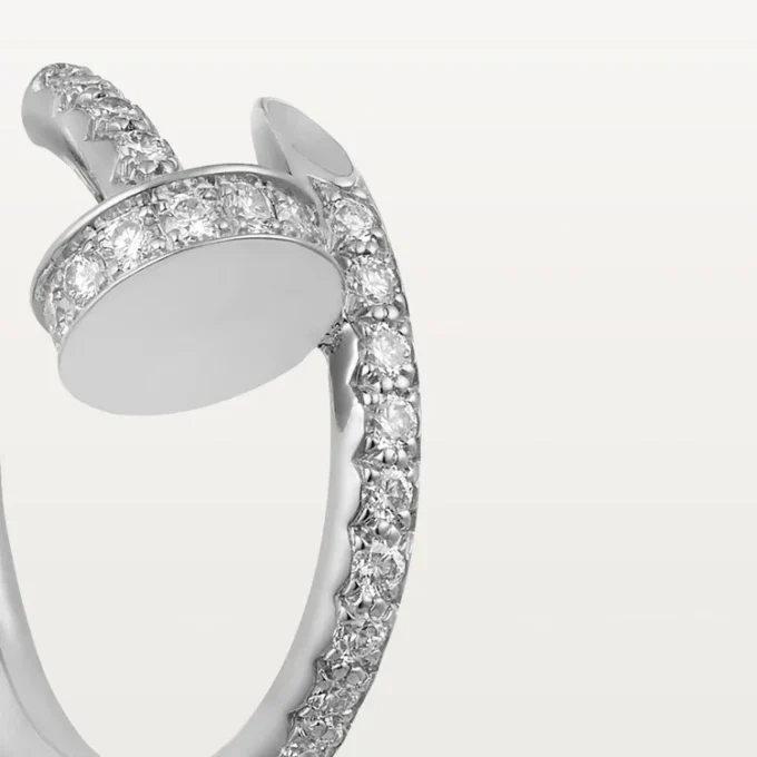 Brincos Juste Un Clou – Ouro Branco, Diamantes – Cartier