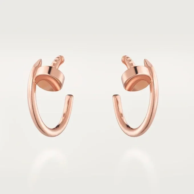 Brincos Juste Un Clou – Ouro rosa – Cartier
