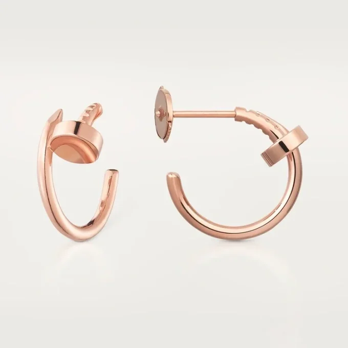 Brincos Juste Un Clou – Ouro rosa – Cartier