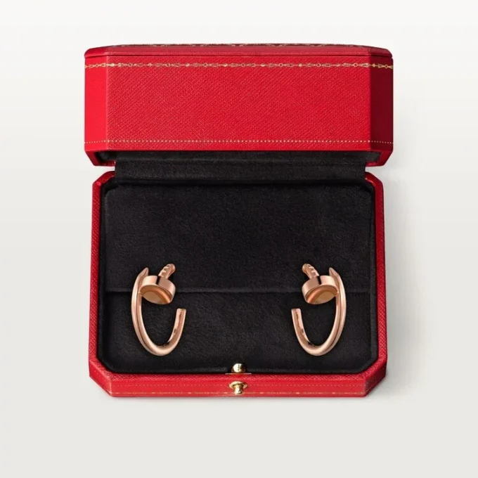 Brincos Juste Un Clou – Ouro rosa – Cartier