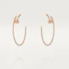 Brincos Juste Un Clou – Ouro rosa, diamantes – Cartier