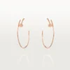Brincos Juste Un Clou – Ouro rosa, diamantes – Cartier