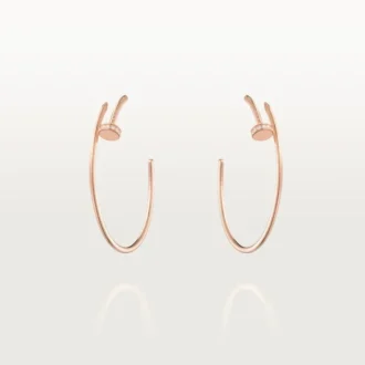 Brincos Juste Un Clou – Ouro rosa, diamantes – Cartier