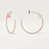 Brincos Juste Un Clou – Ouro rosa, diamantes – Cartier