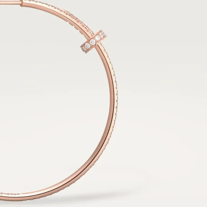 Brincos Juste Un Clou – Ouro rosa, diamantes – Cartier