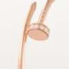 Brincos Juste Un Clou – Ouro rosa, diamantes – Cartier