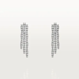 Brincos Lignes Essentielles, diamantes de corte brilhante