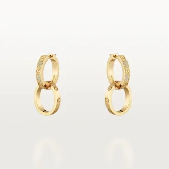 Brincos Love, Multiwear, Meio Pavé