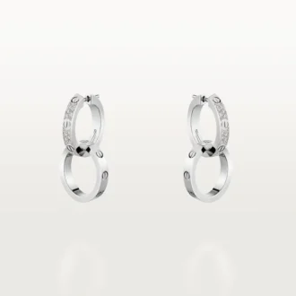 Brincos Love, Multiwear, Meio Pavé