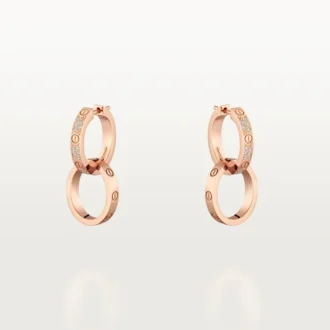 Brincos Love, Multiwear, Meio Pavé
