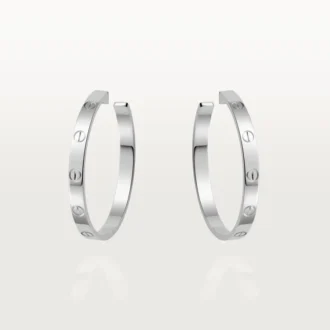 Brincos Love – Ouro Branco – Cartier