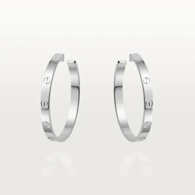 Brincos Love – Ouro Branco – Cartier