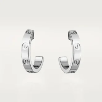 Brincos Love – Ouro Branco – Cartier