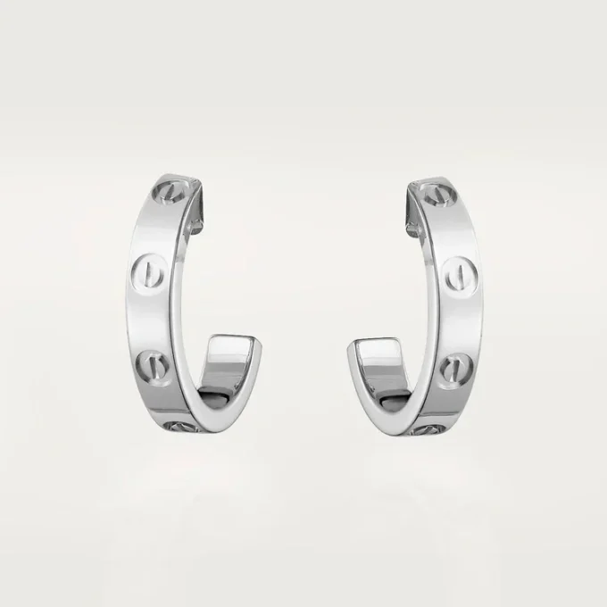 Brincos Love – Ouro Branco – Cartier